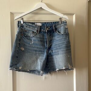 ❤️ LOVE these Zara Blue Jean Shorts Distressed Cut-Offs